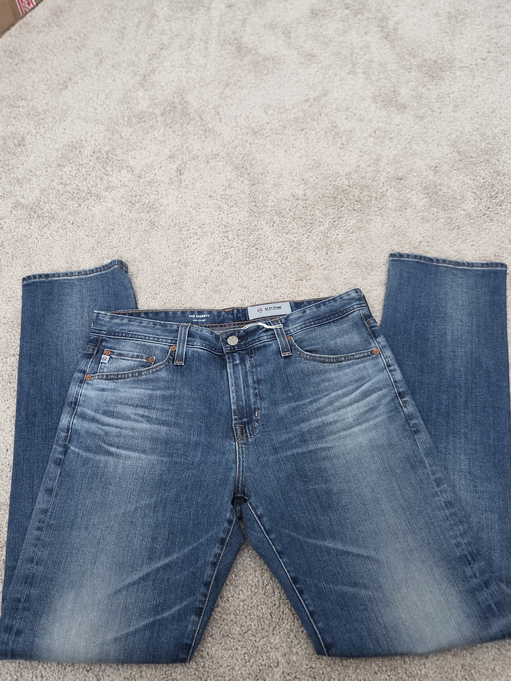 Ag Adriano Goldschmied Men’s Medium Blue Straight Jeans